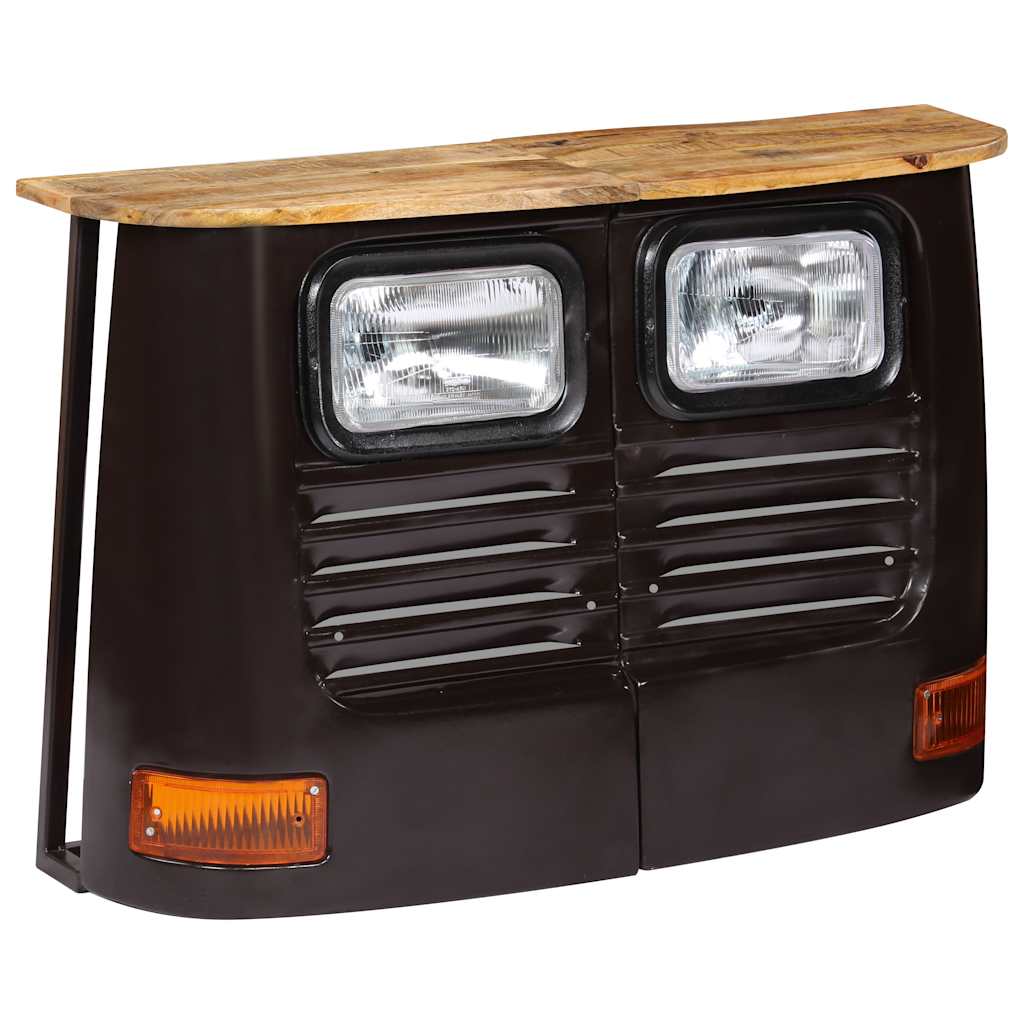 Sideboard Dark Grey Solid mango wood, Powder-coated steel Medium