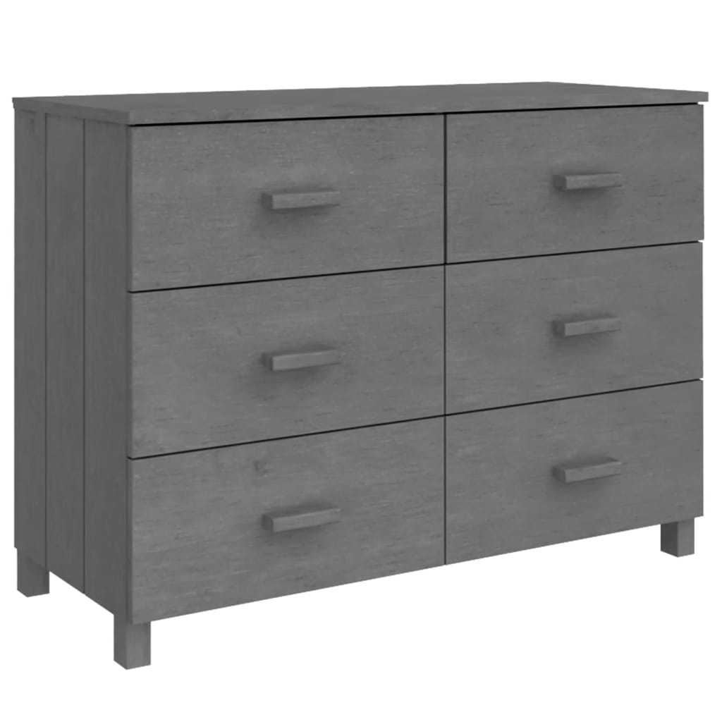 Sideboard Dark grey Solid pinewood, MDF Medium Sideboard