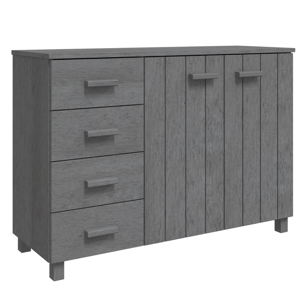 Sideboard Dark Grey Solid Pinewood, MDF Medium Sideboard