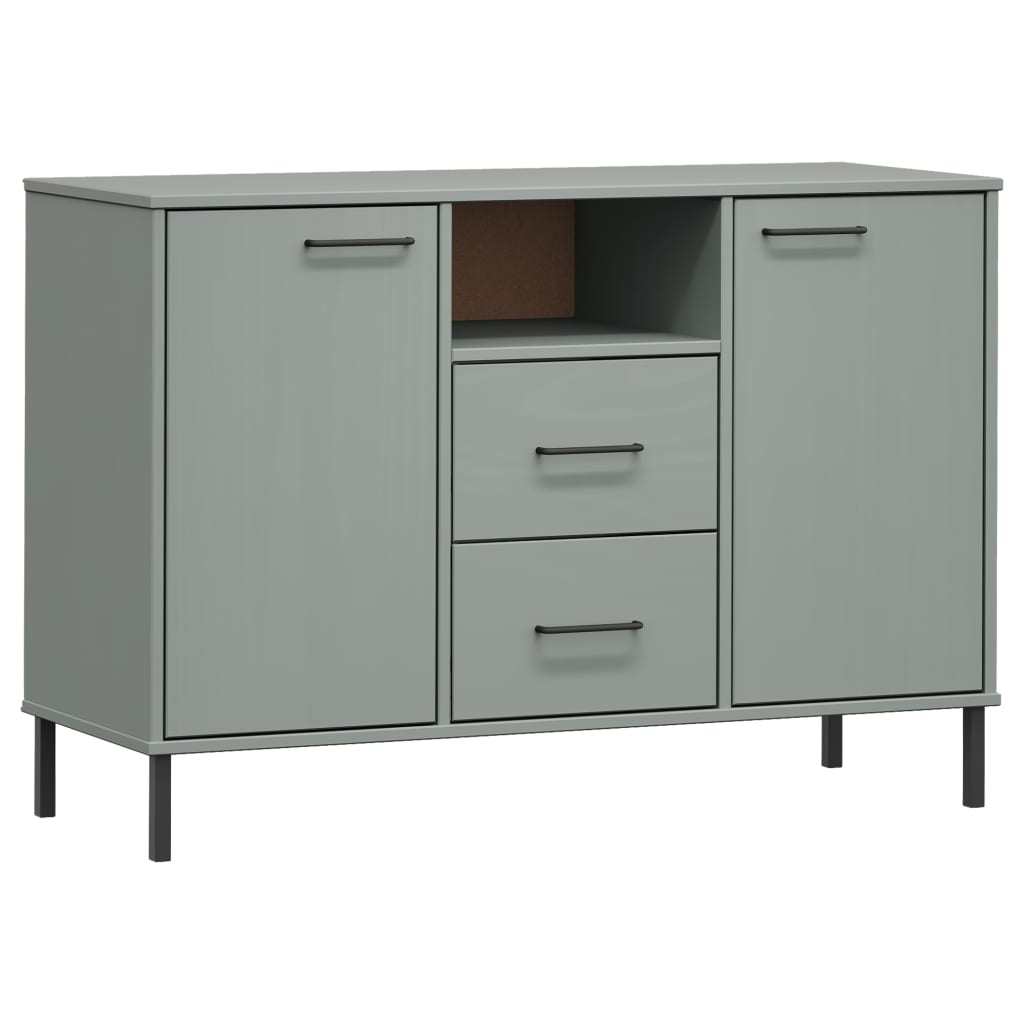 Sideboard Grey Solid pine wood, metal Medium Sideboard