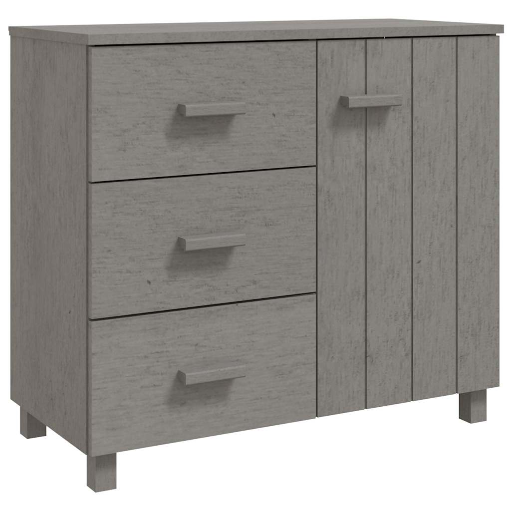 Sideboard HAMAR Light Gray 35.4"x15.7"x31.5" Solid Pinewood