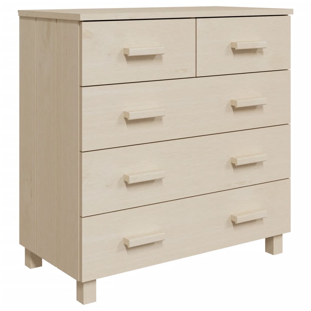 Sideboard Honey Brown Solid Pine Wood and MDF Medium Sideboard