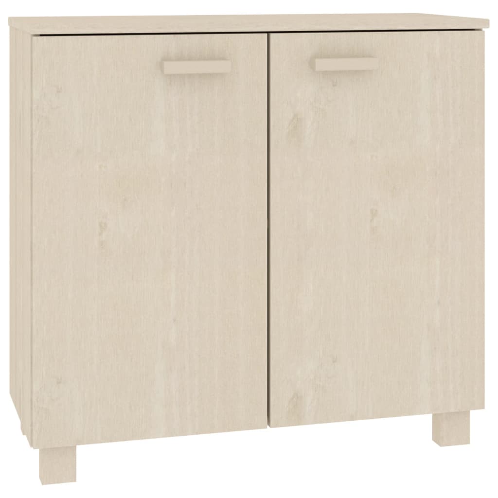 Sideboard Honey Brown Solid Pine Wood, MDF Medium Sideboard