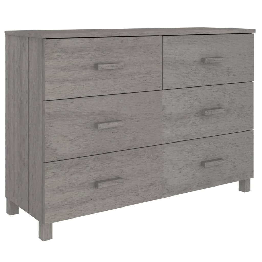 Sideboard Light Gray Solid Pine Wood 44.5x15.7x31.5 in Sideboard
