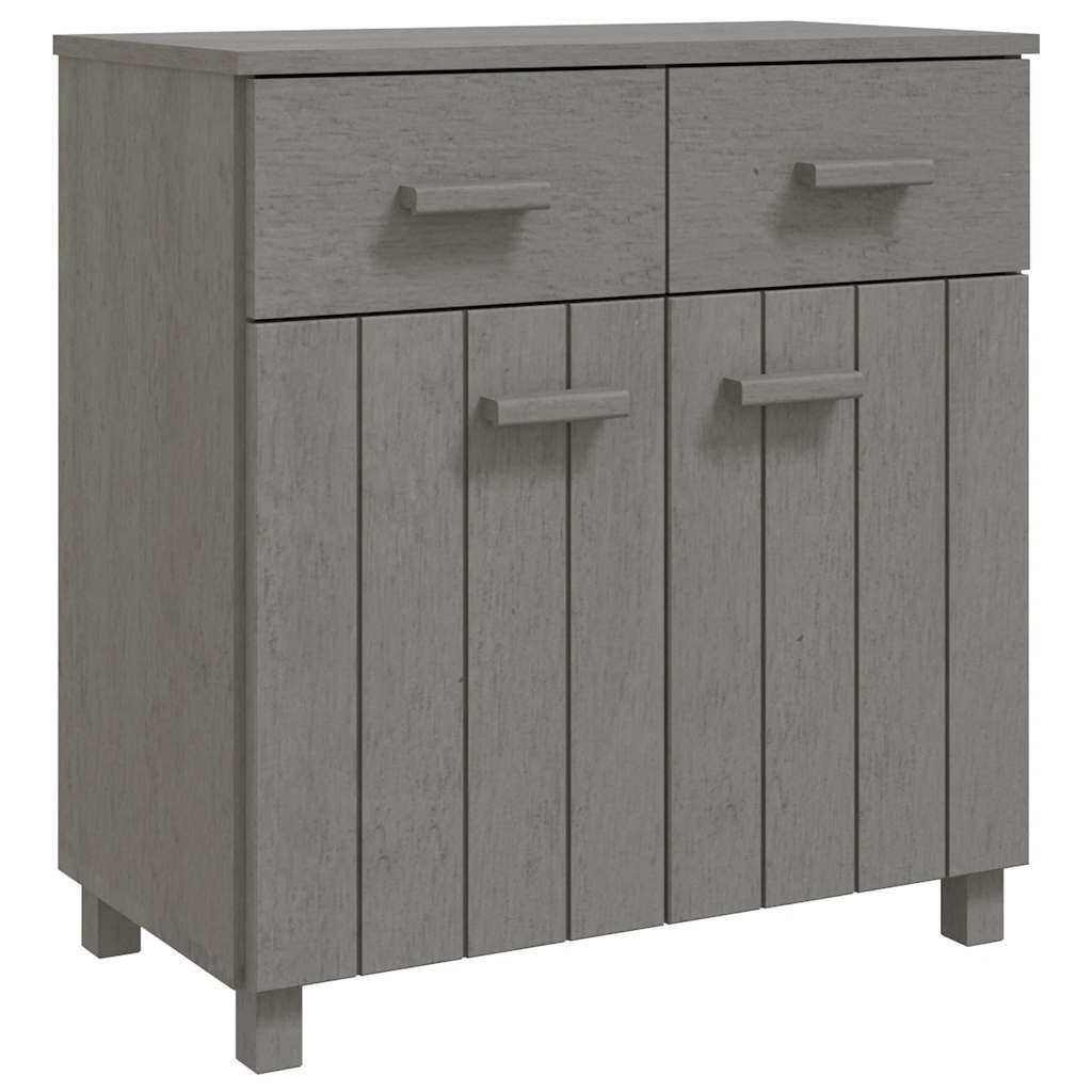 Sideboard Light Grey Solid Pine Wood 31.1 x 15.7 x 31.5 in