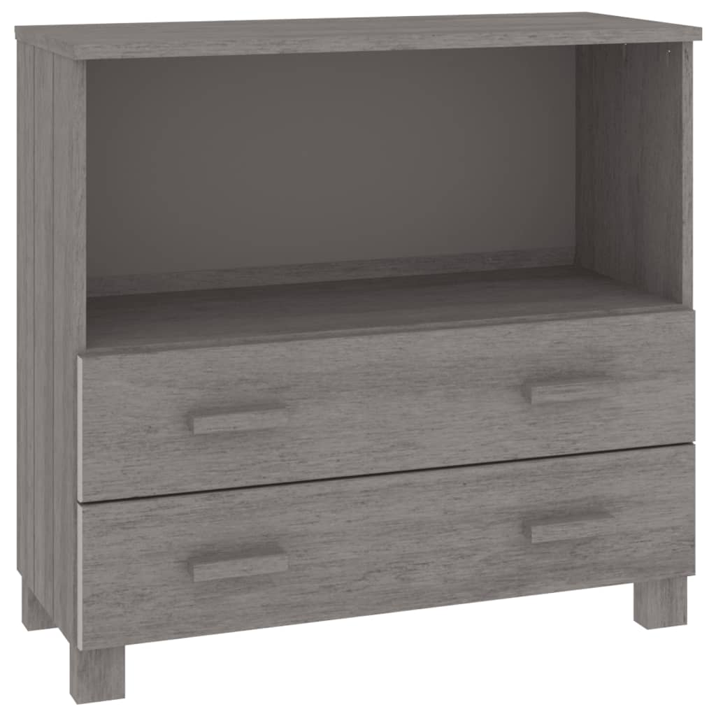 Sideboard Light Grey Solid Pine Wood, MDF