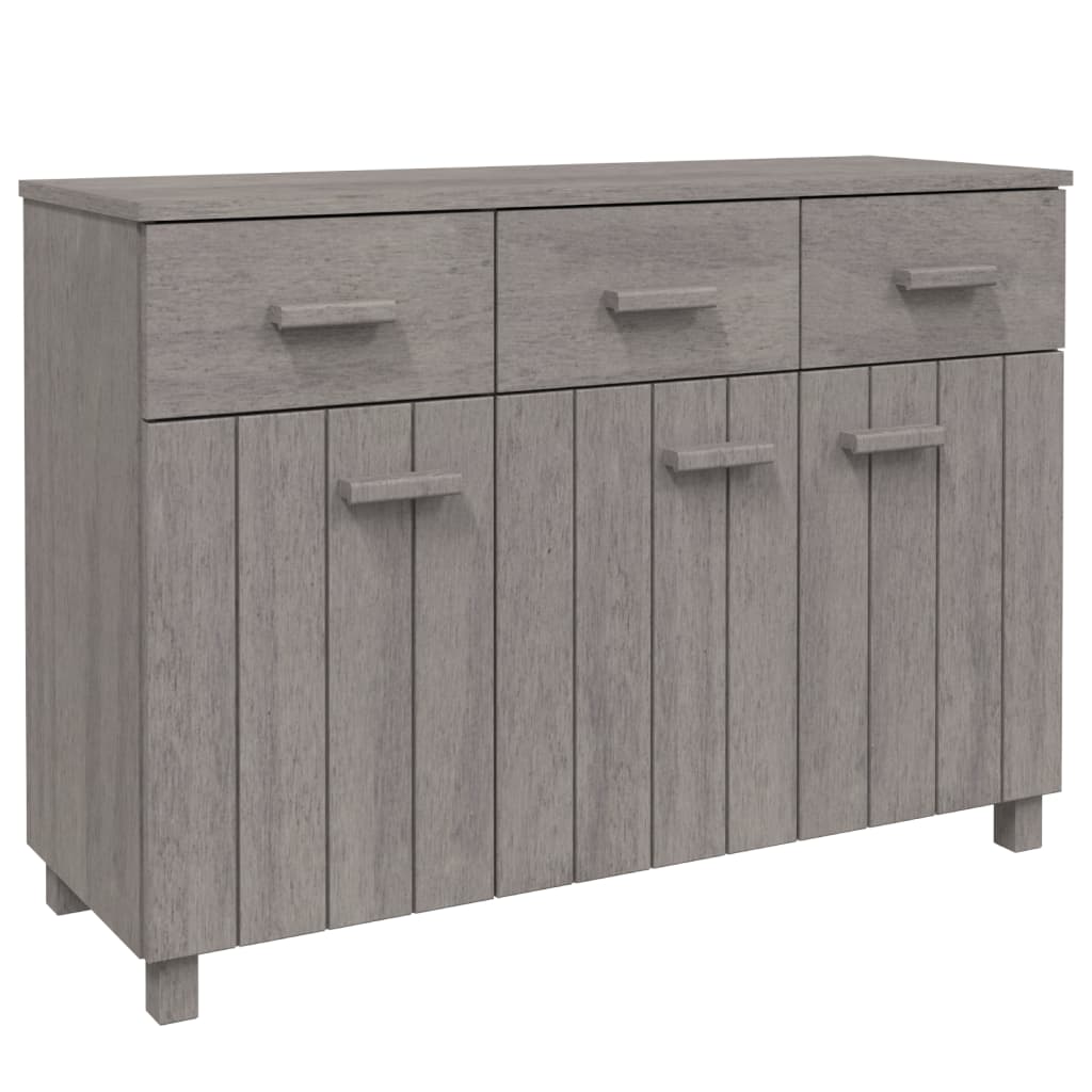 Sideboard Light Grey Solid Pine Wood Medium Sideboard