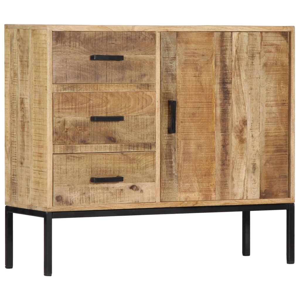 Sideboard Mango Wood with Iron Solid Mango Wood Medium Sideboard