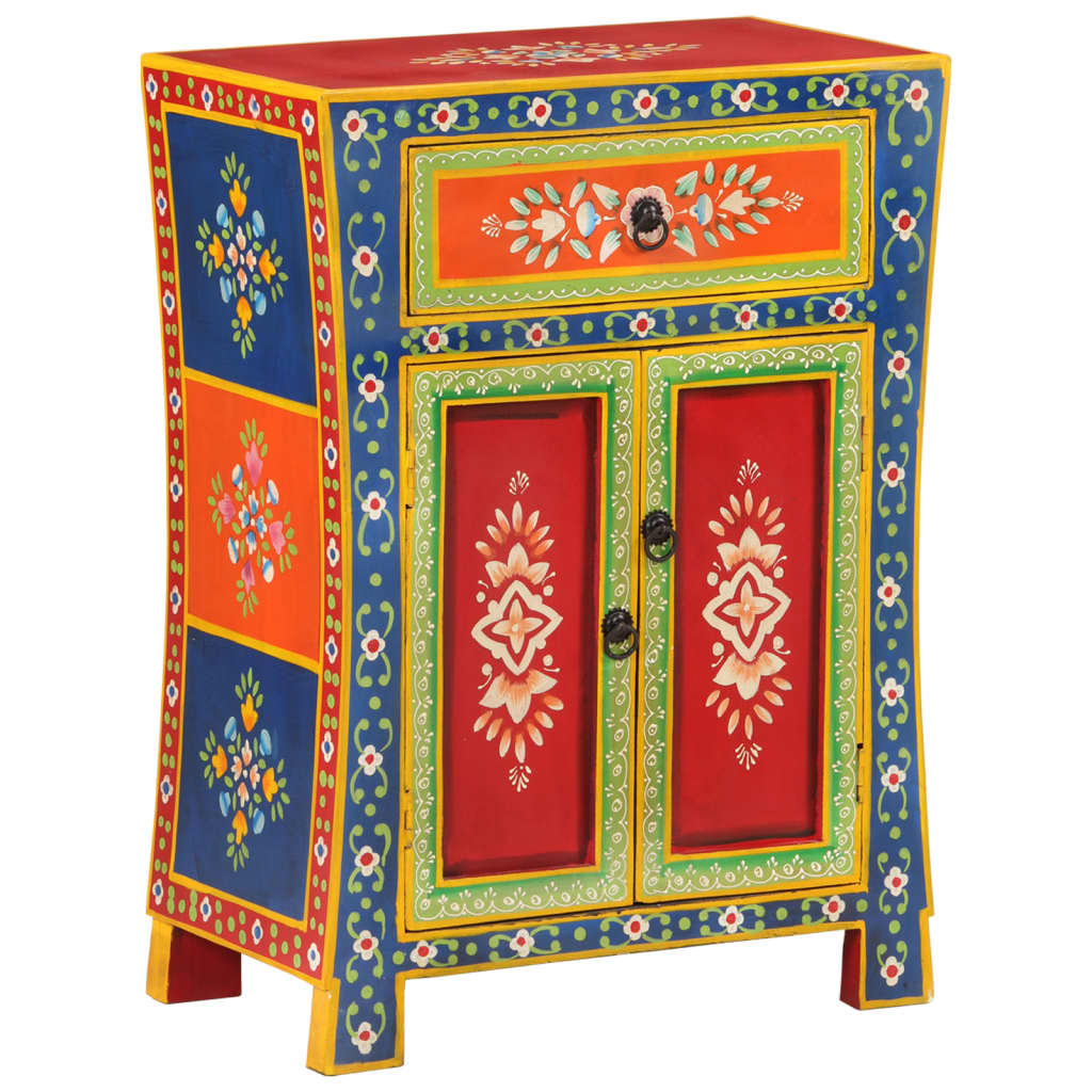 Sideboard Mixed Color Solid Mango Wood Small Sideboard