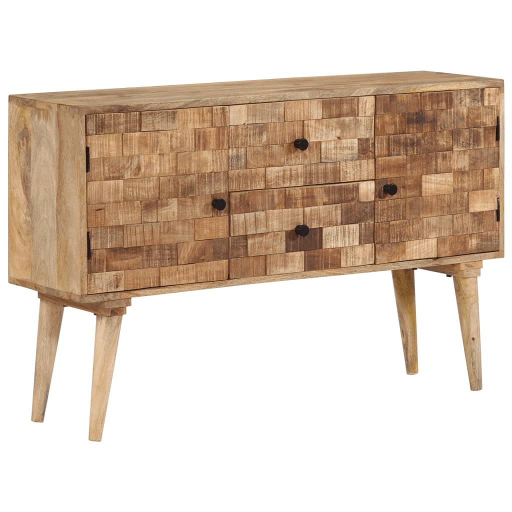 Sideboard Natural Wood Solid Mango Wood Sideboard Rectangular