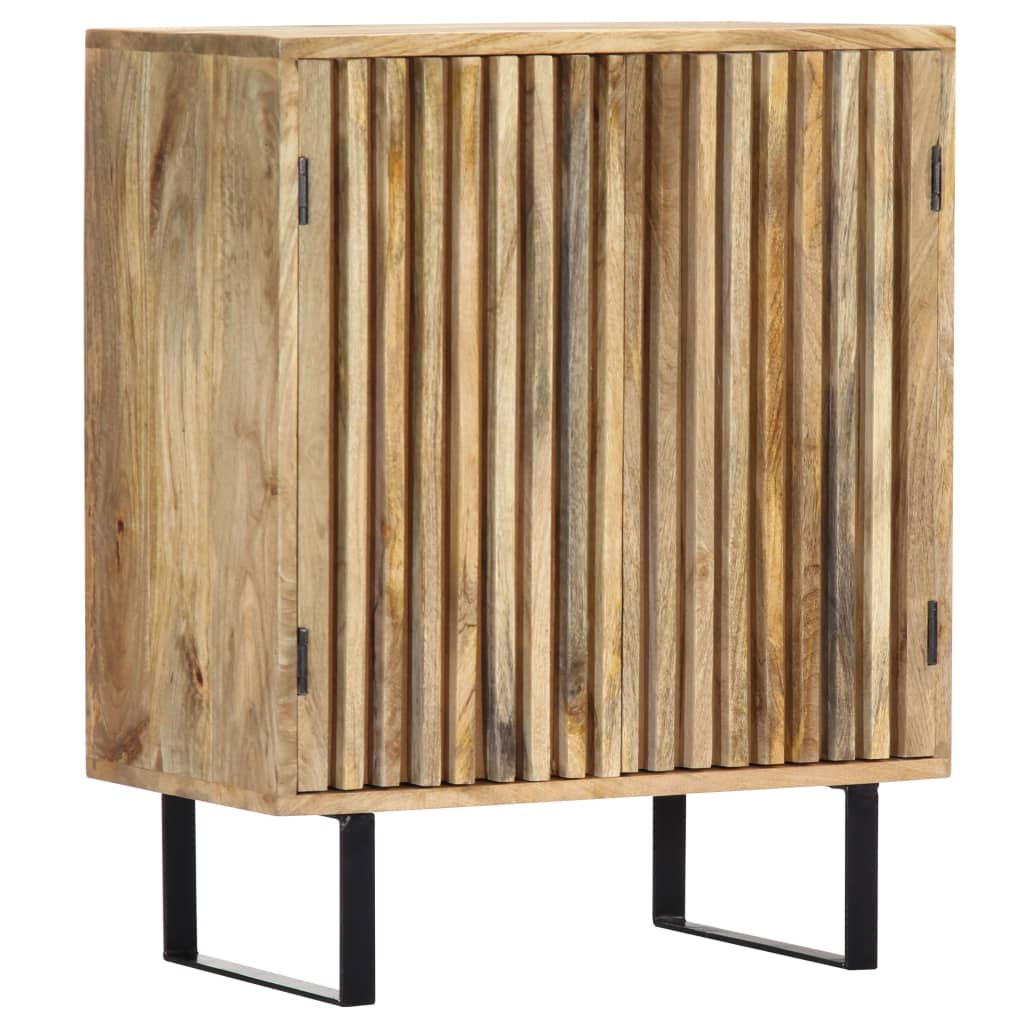 Sideboard Natural wood Solid mango wood Size: 23.6 x 13.8 x 29.5 in