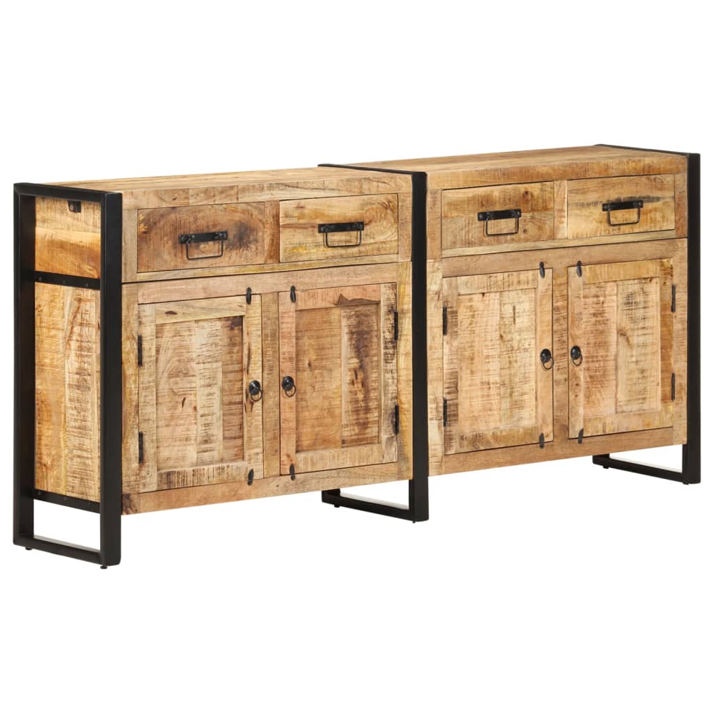 Sideboard Natural wood tones with a black frame