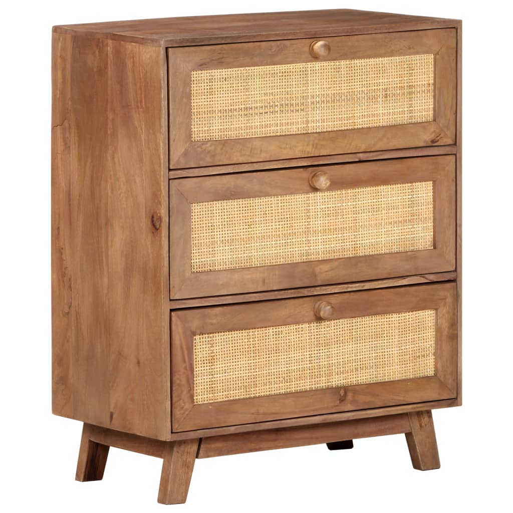 Sideboard Wheat finish Solid mango wood with natural cane Medium