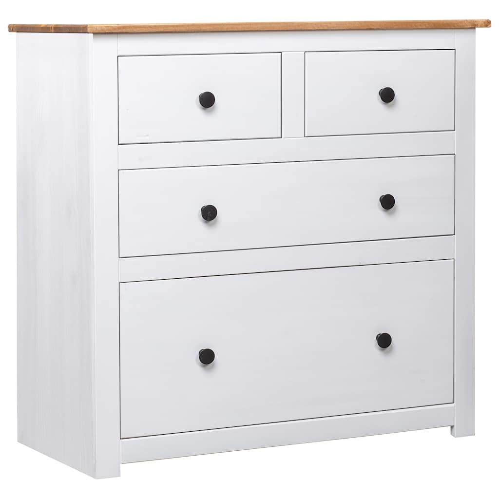 Sideboard White and natural wood Solid pine wood Medium Storage