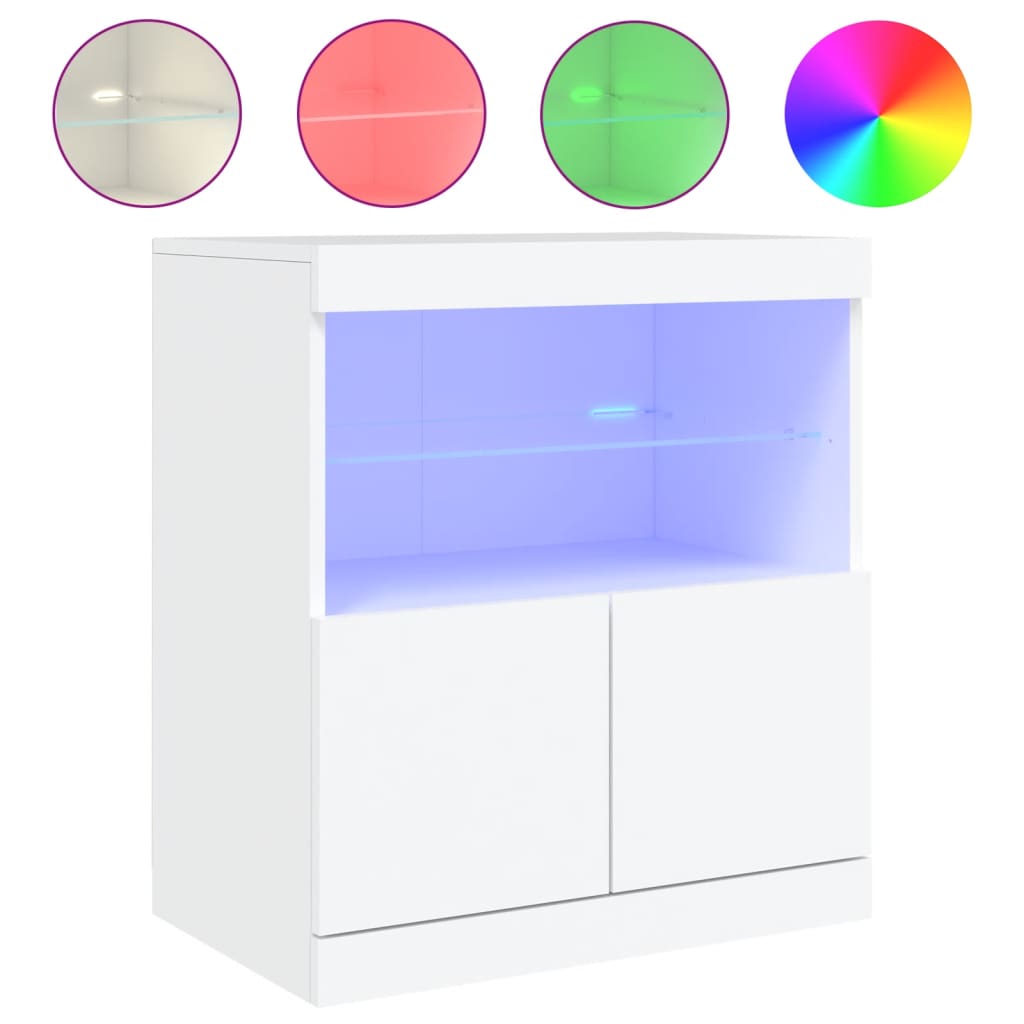 Sideboard White Engineered wood, glass Medium Sideboard