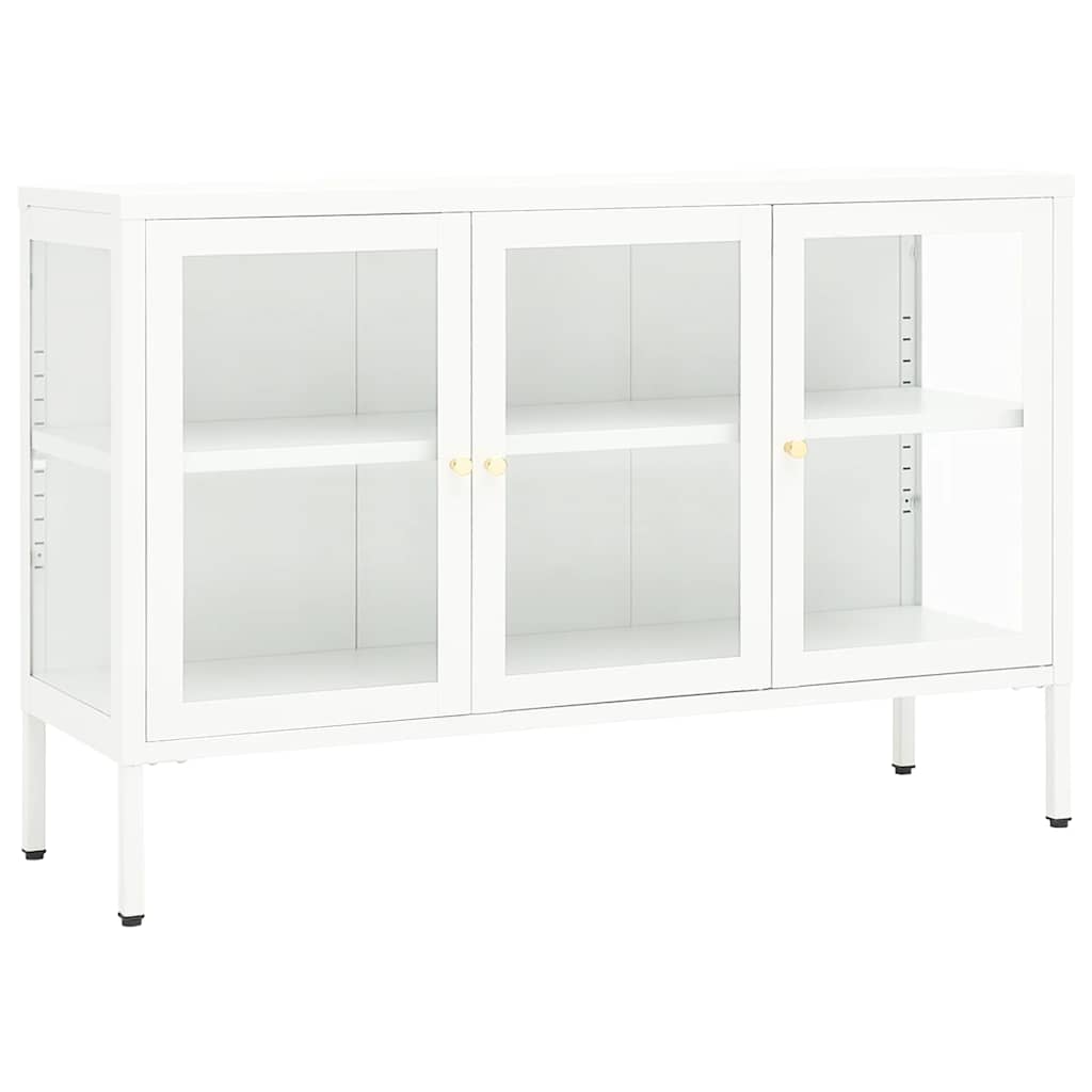 Sideboard White Powder-coated steel 41.3 x 13.8 x 27.6 in