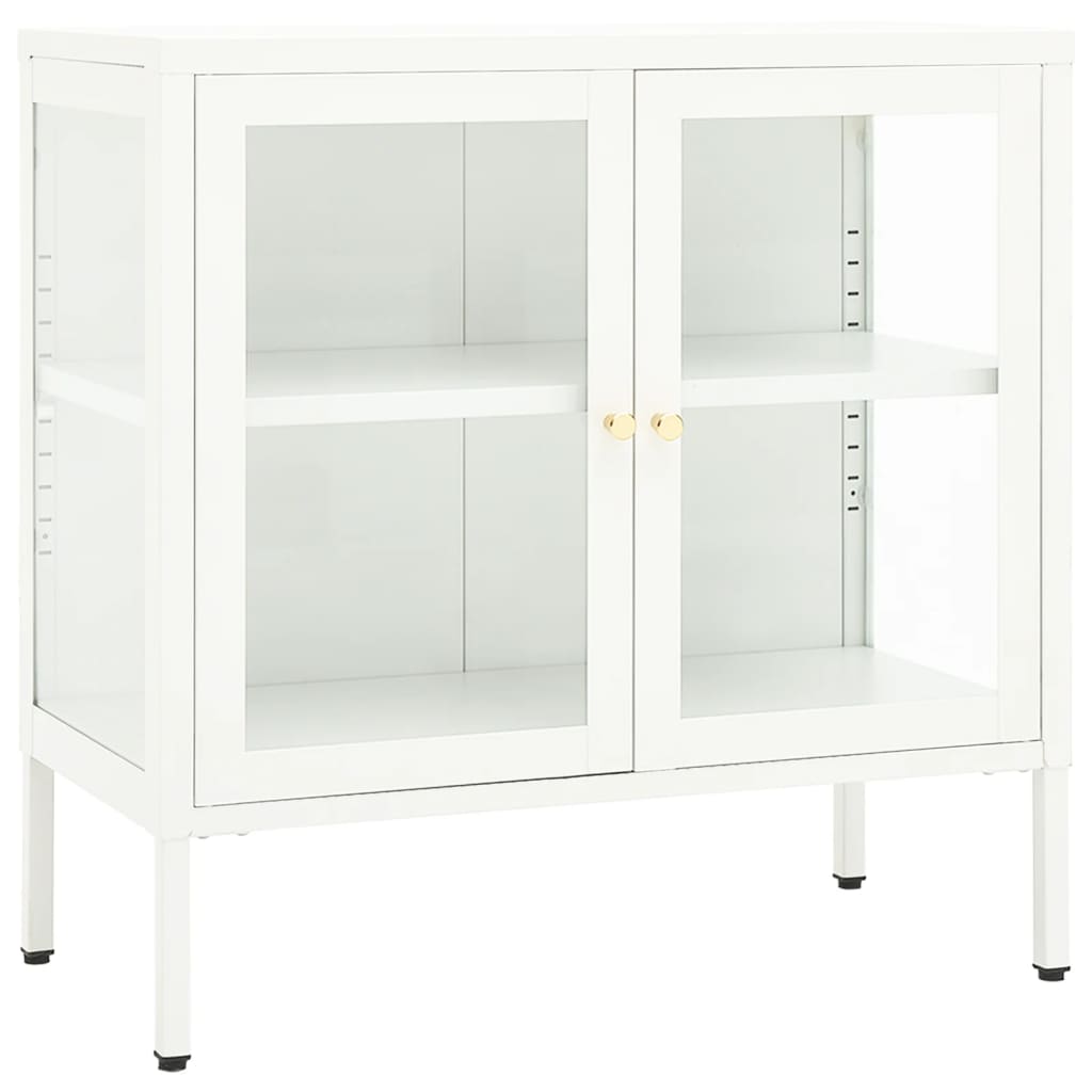 Sideboard White Powder-coated steel, tempered glass Medium