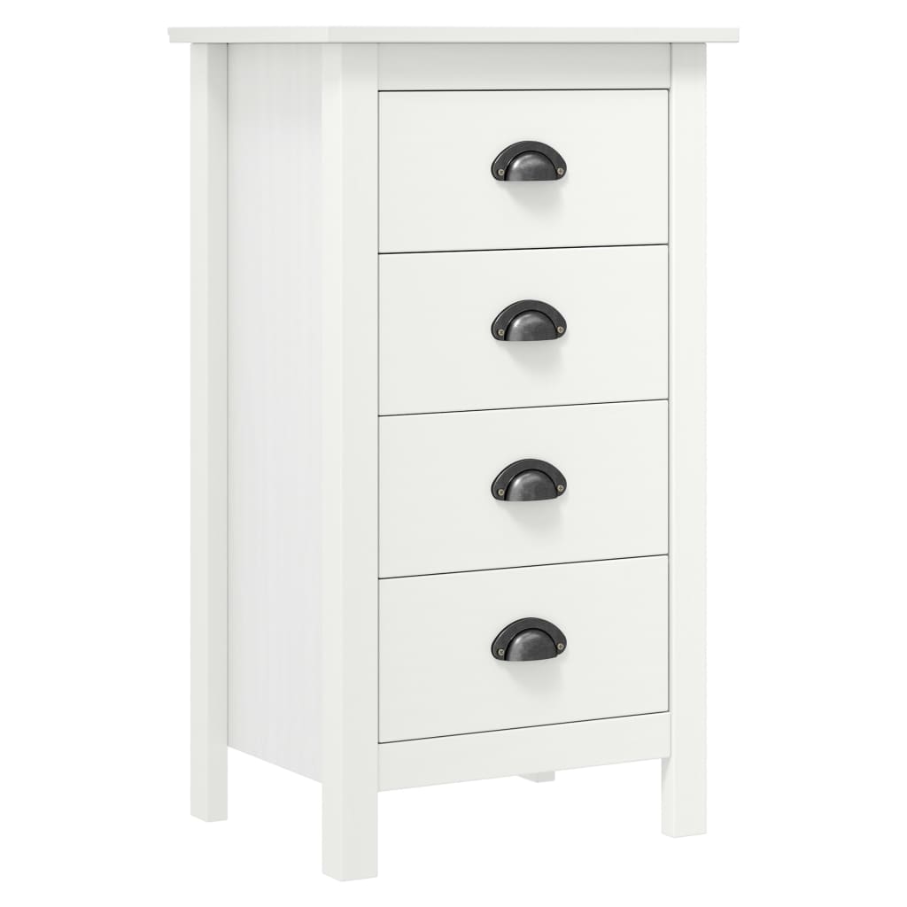 Sideboard White Solid pine wood Compact Sideboard Rectangular