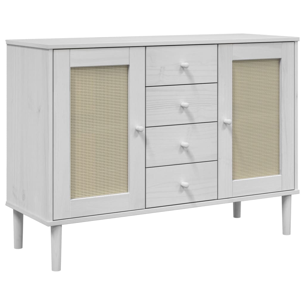Sideboard White Solid pinewood Medium Sideboard Rectangular