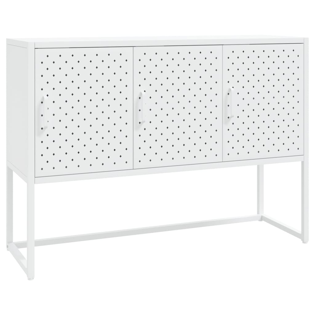 Sideboard White Steel Medium Levelers Sideboard Rectangular