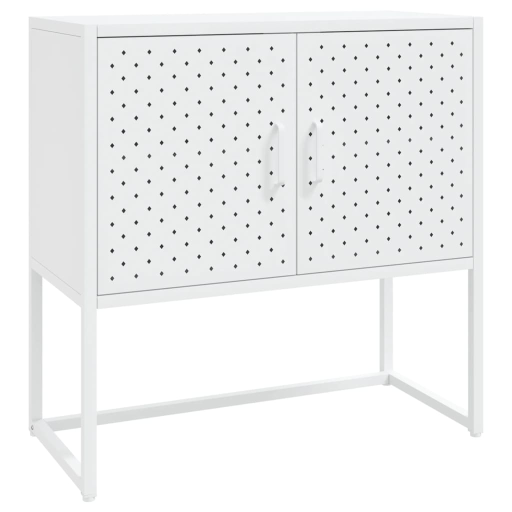 Sideboard White Steel Medium Levelers Sideboard Rectangular