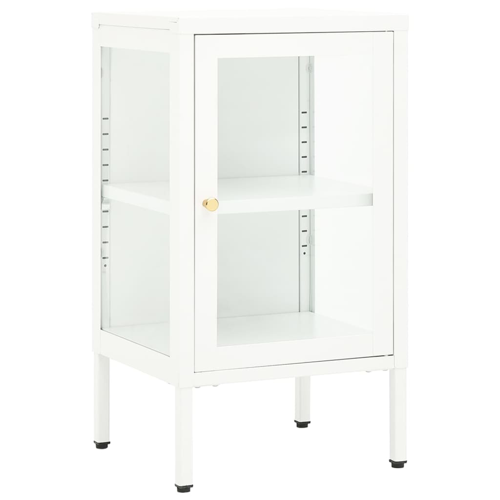 Sideboard White White powder-coated steel, Tempered glass Medium