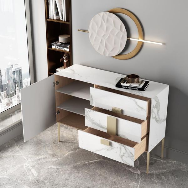 Slate Sideboard Modern Minimalist Light Luxury Entry Porch Cabinet Dining Room Dressers Restaurant Locker Kitchen Furniture