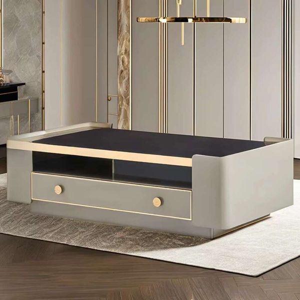 Sleek modern rectangular coffee table with minimalist design for contemporary home decor