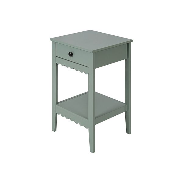Slim modern bedside table with narrow-gap storage for compact rental spaces