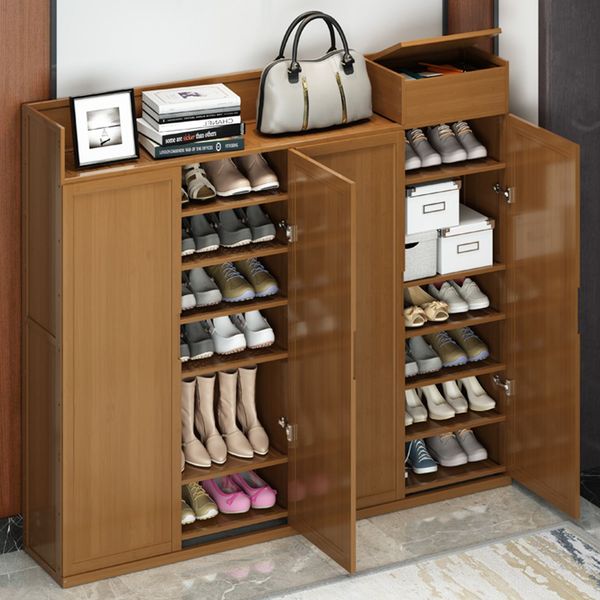 Slim Shoe Bench for Entryway - Compact Shoe Rack with Minimalist Design, Space-Saving Shoe Storage Cabinet and Bookshelf