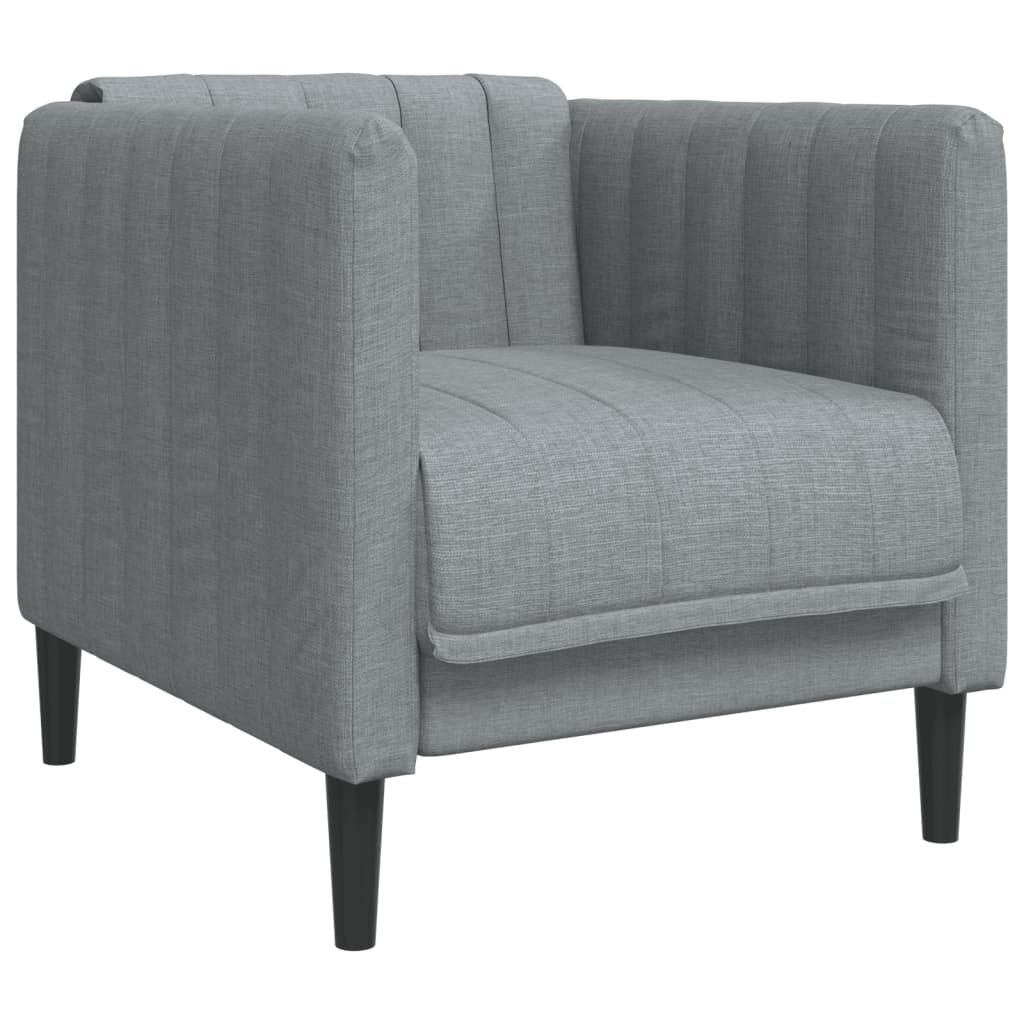 Sofa Chair Dark Gray Polyester Single Armchair Rectangular