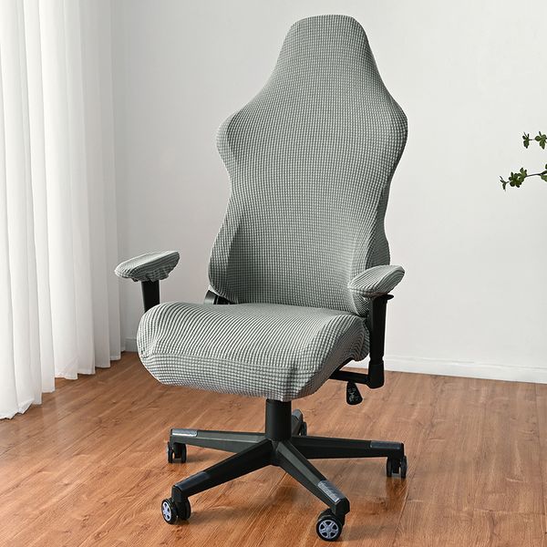 Soft stretchy polar fleece chair covers for gaming or computer seats with rotating lift function