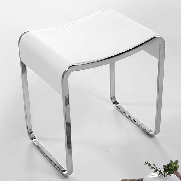 Solid surface stone furniture stool bench chair bathroom steam shower seat measuring 16 by 12 inches, model SW140
