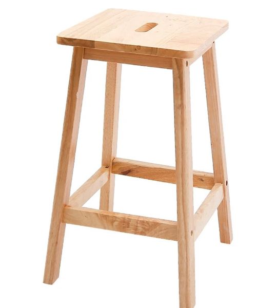 Solid wood bar stools with Scandinavian design for home bars and kitchen islands