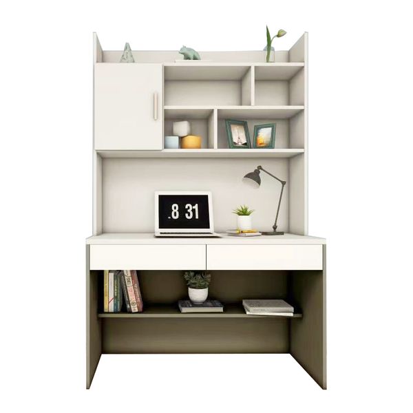Solid wood bedroom desk for home office and study workspace