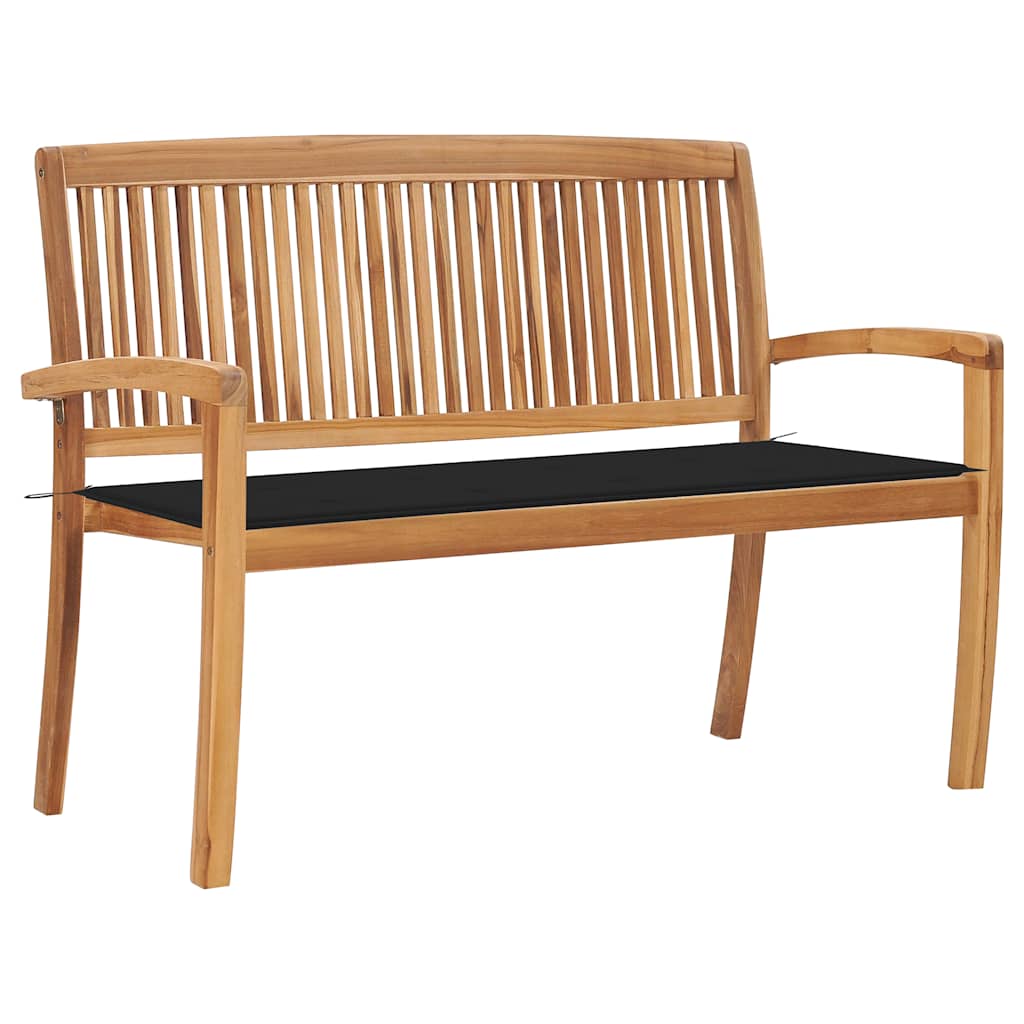 Stacking Patio Bench with Cushion 50.6