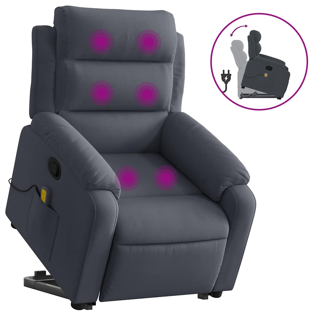 Stand Up Massage Recliner Chair Dark gray