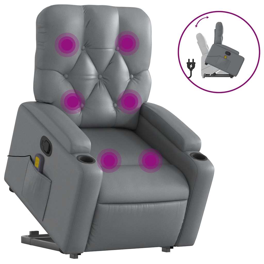 Stand Up Massage Recliner Chair Gray