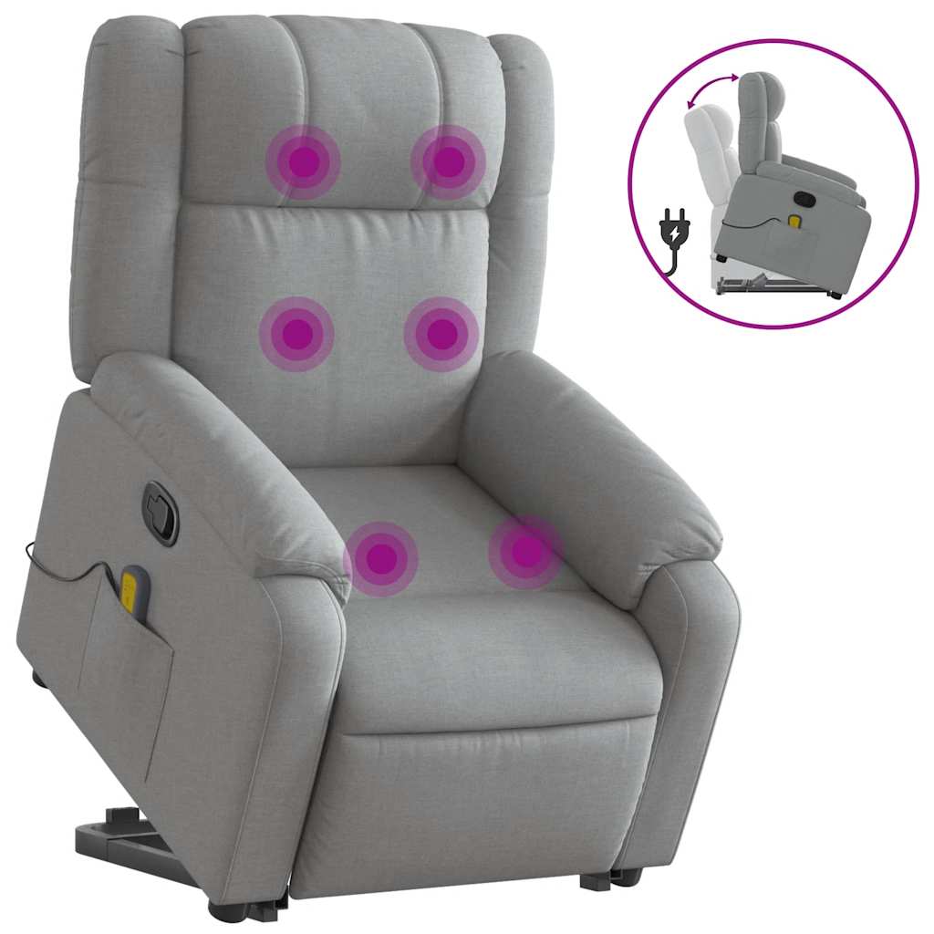 Stand Up Massage Recliner Chair Light grey