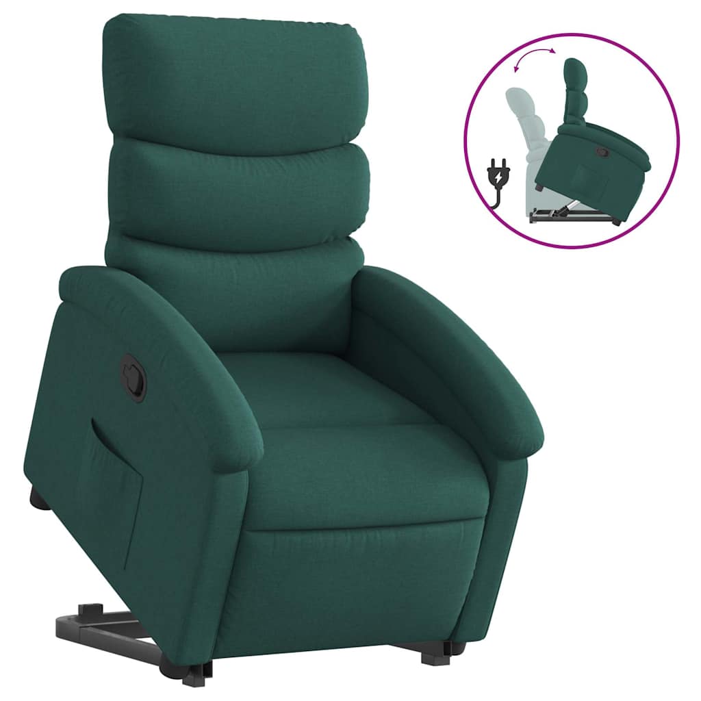 Stand Up Recliner Chair Dark Green