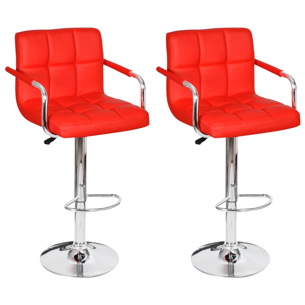 Stool Set of 2 Red