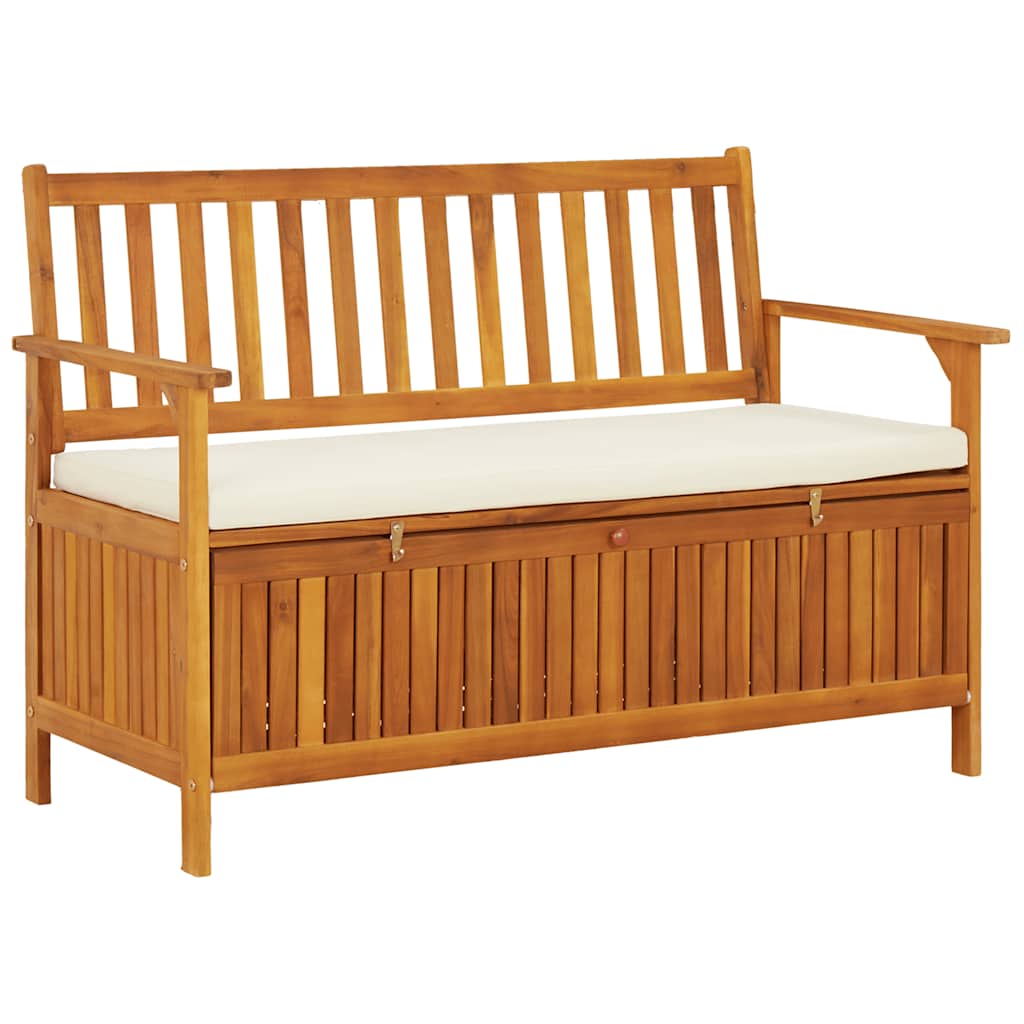 Storage Bench Natural wood Solid acacia wood with a polyester cushion