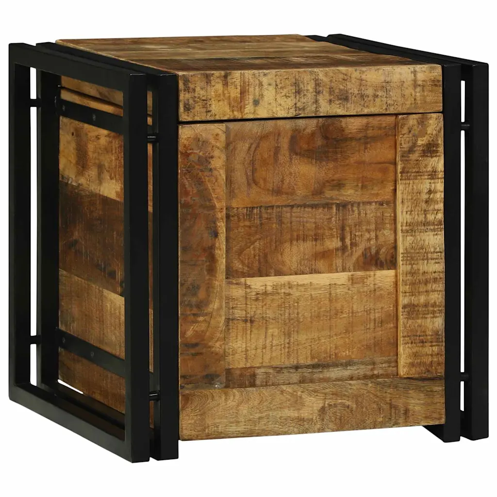 Storage Box 15.75 x 15.75 x 15.75 in Solid Mango Wood