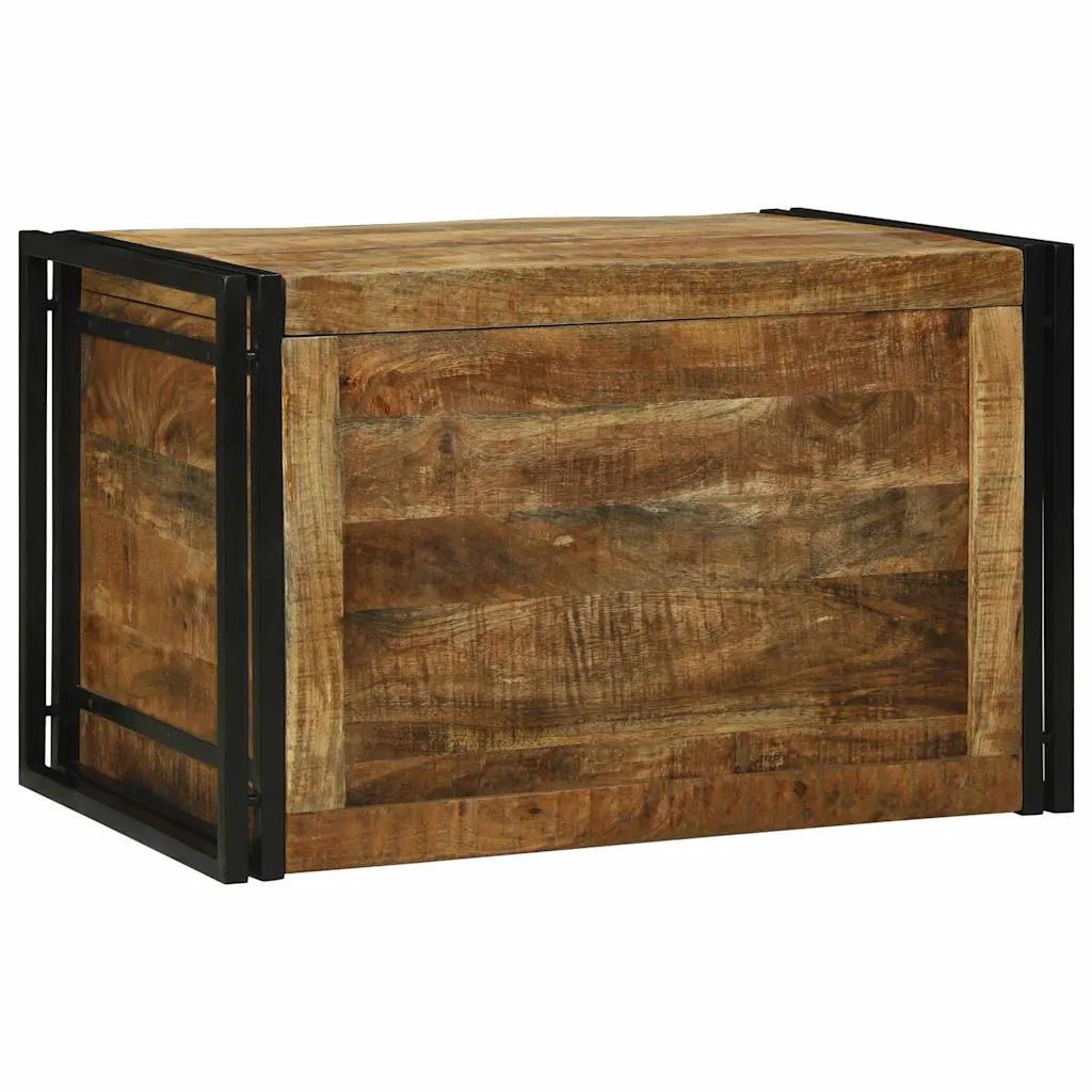 Storage Box 31.50 x 19.69 x 19.69 in Rough Mango Wood