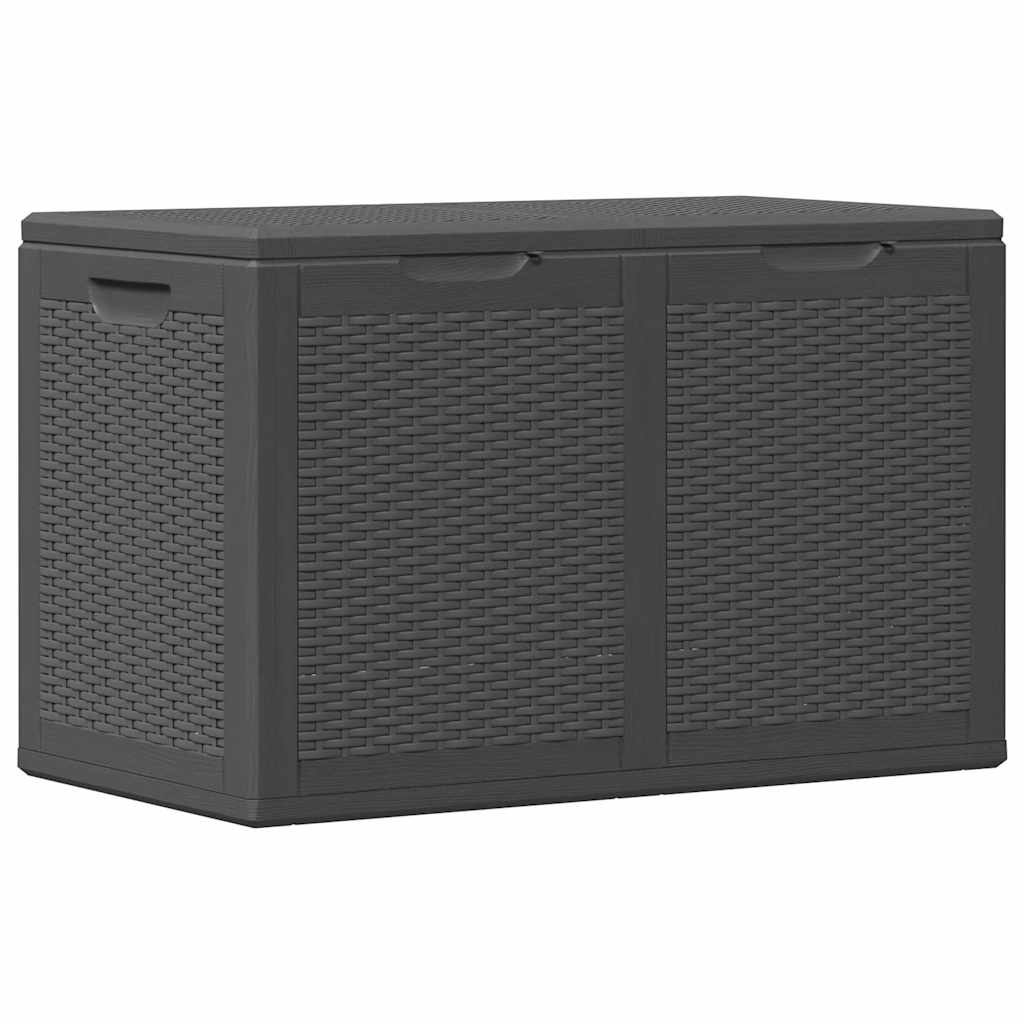 Storage Box Black Polypropylene with rattan look 47.6 gal