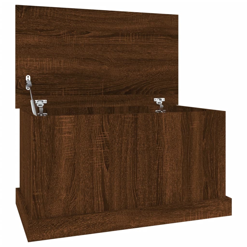 Storage Box Brown Oak Engineered Wood Medium Storage Box