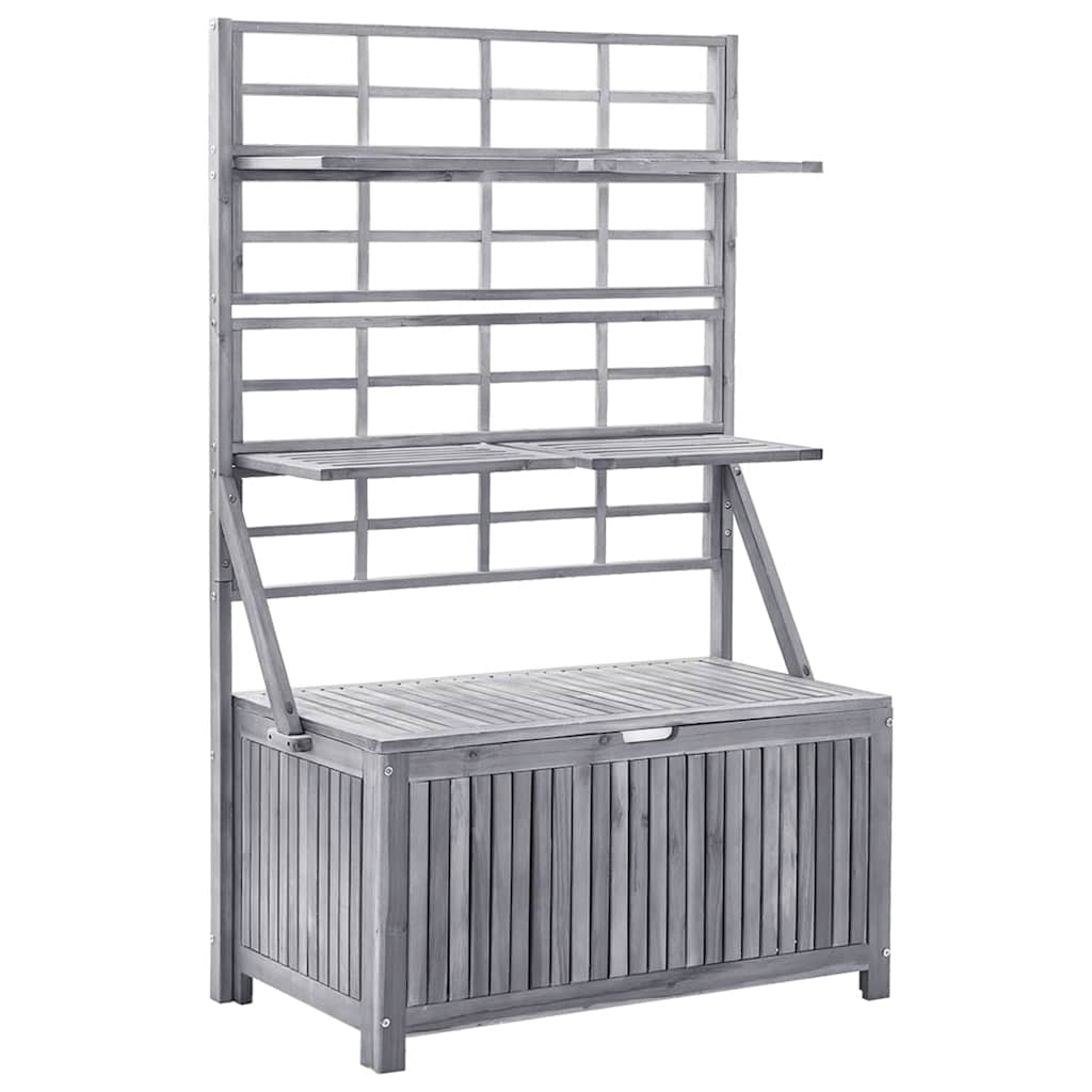 Storage Box Gray Solid acacia wood 39x21.7x63 in Storage Box