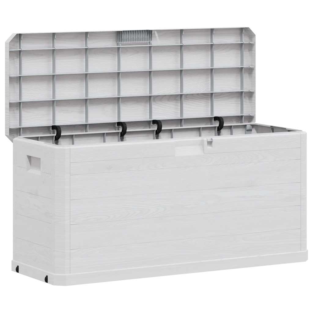Storage Box Light grey Plastic with wood texture Medium