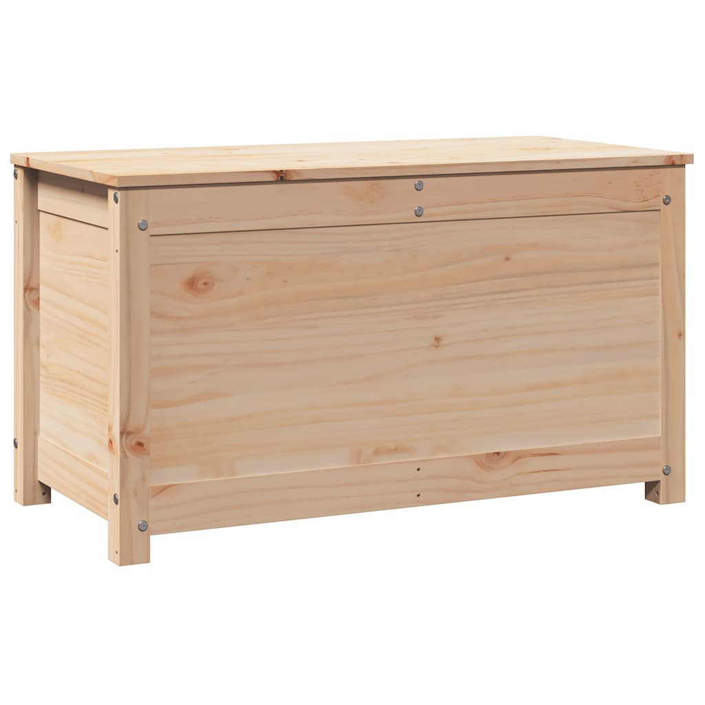 Storage Box Natural Solid Pine Wood 31.5x15.7x17.9 in Storage Box