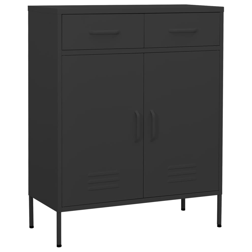 Storage Cabinet Anthracite Steel 31.5 x 13.8 x 40.0 in Levelers